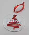 Personalised Christmas Bauble, Christmas Tree Bauble, Tree Personalised Decoration, Custom Bauble, Stocking Filler, Christmas Tree Decor