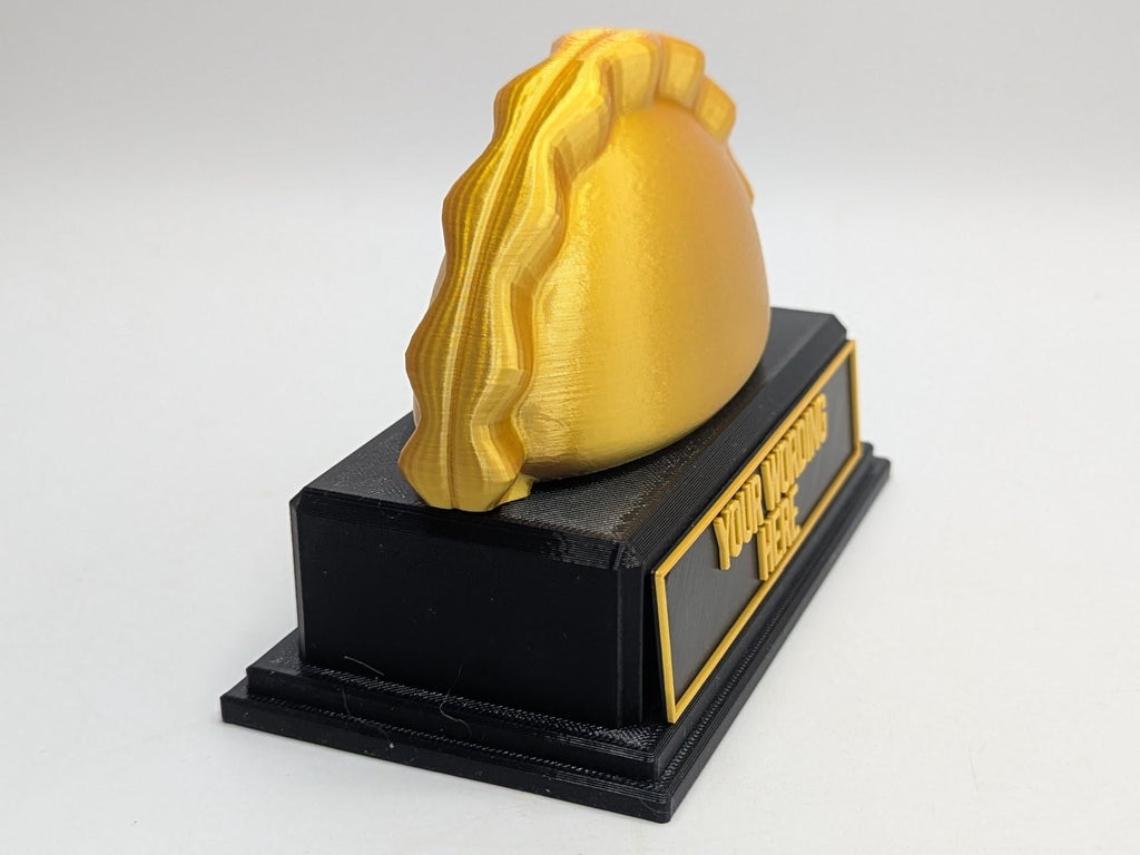 Personalised Pierogi Trophy, Polish Dumpling Shape Gift, Dumpling Award Gift, Pierogi Lover Gift, Custom Trophy Award, Pierogi Keepsake Gift