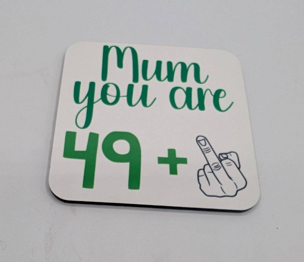 Personalised 50th Coaster, Funny 50th Birthday Gift, 50th Birthday Keepsake, 49+1 Mug Gift, 50th Gift for Him, 50th Gift for Her, Milestone