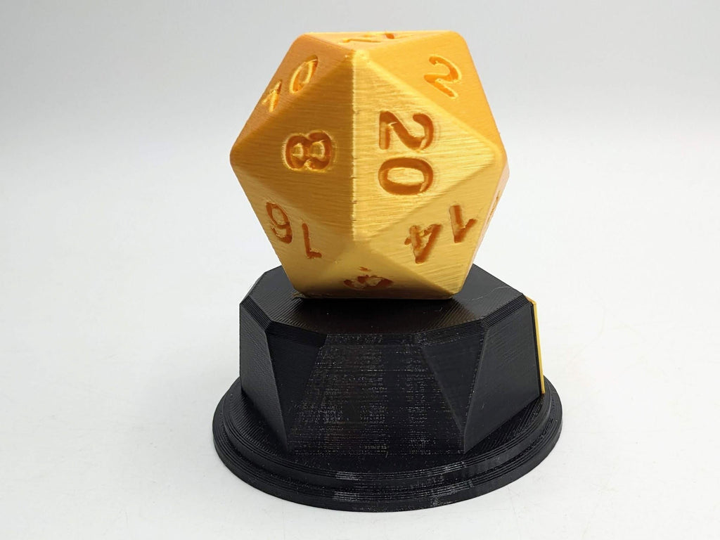 Personalised D20 Trophy / D20 Trophy / D20 Dice Fun Trophy / D20 Dice Gift / D20 Award / D20 Dice Ornament / D20 Board Gaming Gift / D20