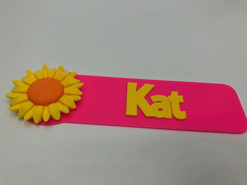 Personalised Sunflower Bookmark, Sunflower Bookmark, Flower Bookmark, Gift for Flower Lover, Flower Party Bag Filler, Sunflower Birthday