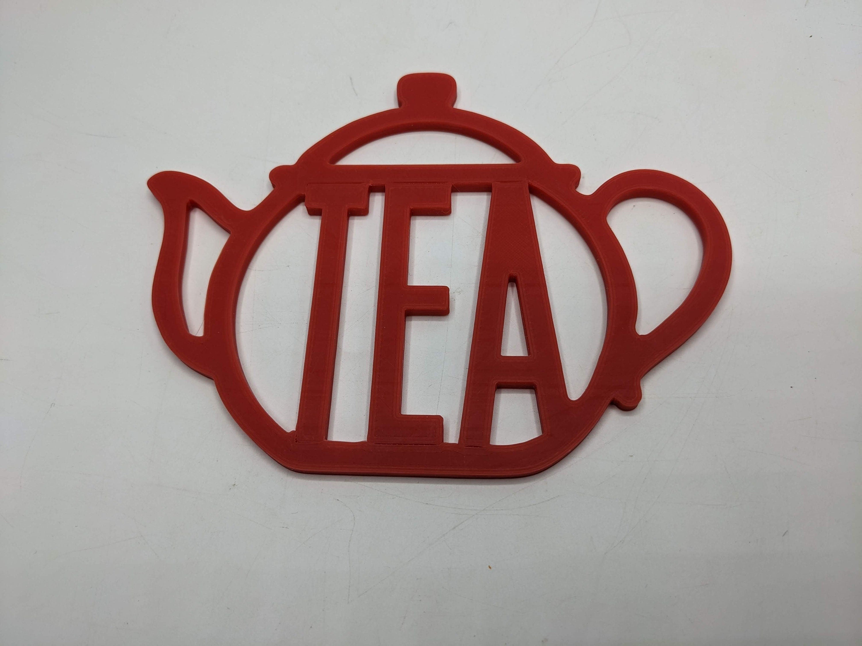 Tea Pot Coaster / Cup Of Tea Coaster / Tea Drink Mat / Pot Of Tea / Tea Lover Gift / Tea Cup Coaster / Home Decor Gift / Tea Pot Shape / Tea
