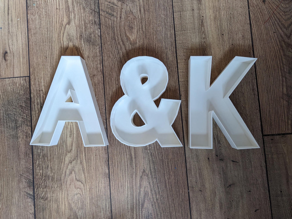 Wedding Large Letters (8.5") for Sweet filling / Wedding Cake Alternative / Wedding Table Decoration / Wedding Sweet Stand / Wedding Floral