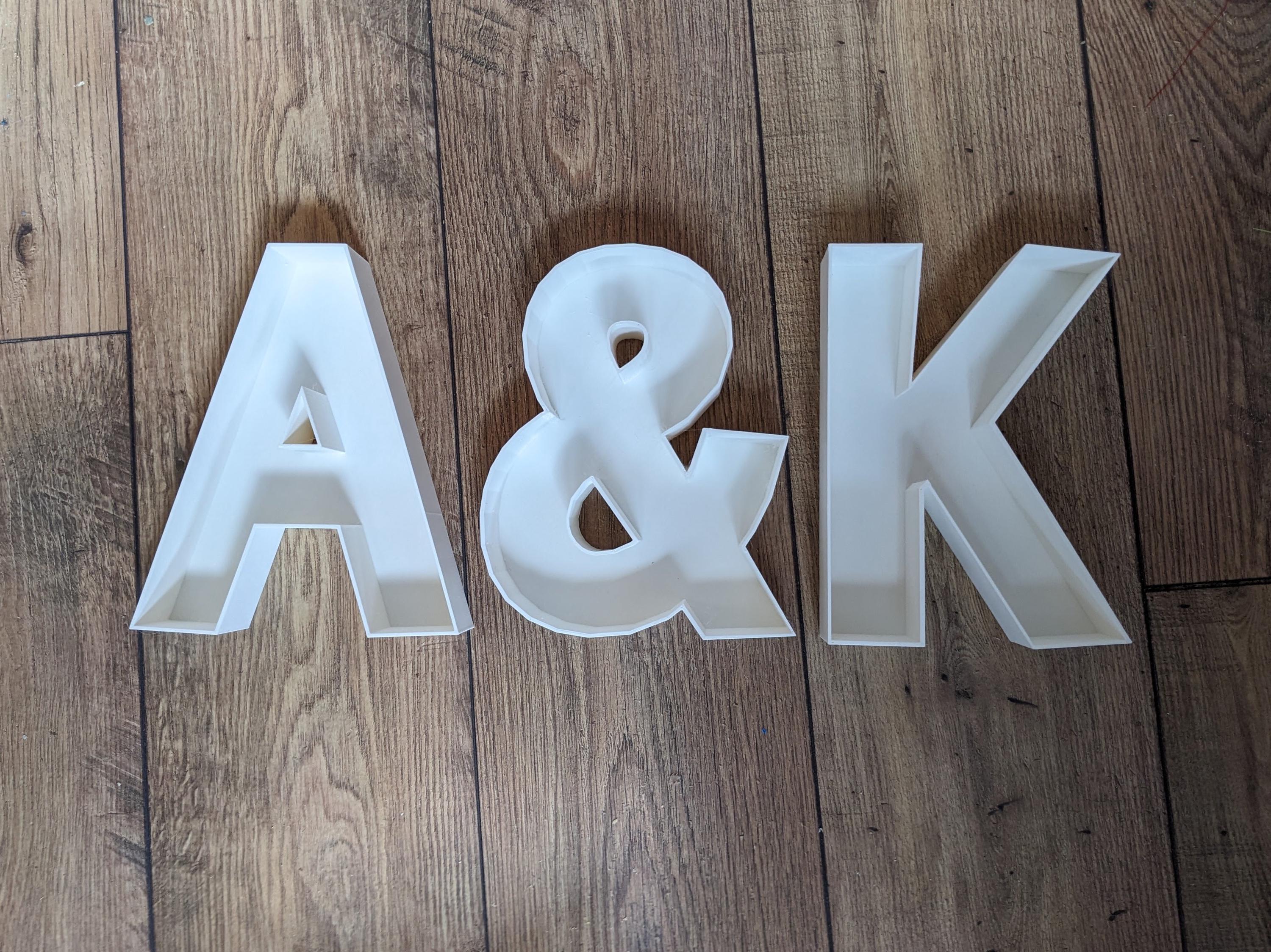 Wedding Large Letters (8.5") for Sweet filling / Wedding Cake Alternative / Wedding Table Decoration / Wedding Sweet Stand / Wedding Floral