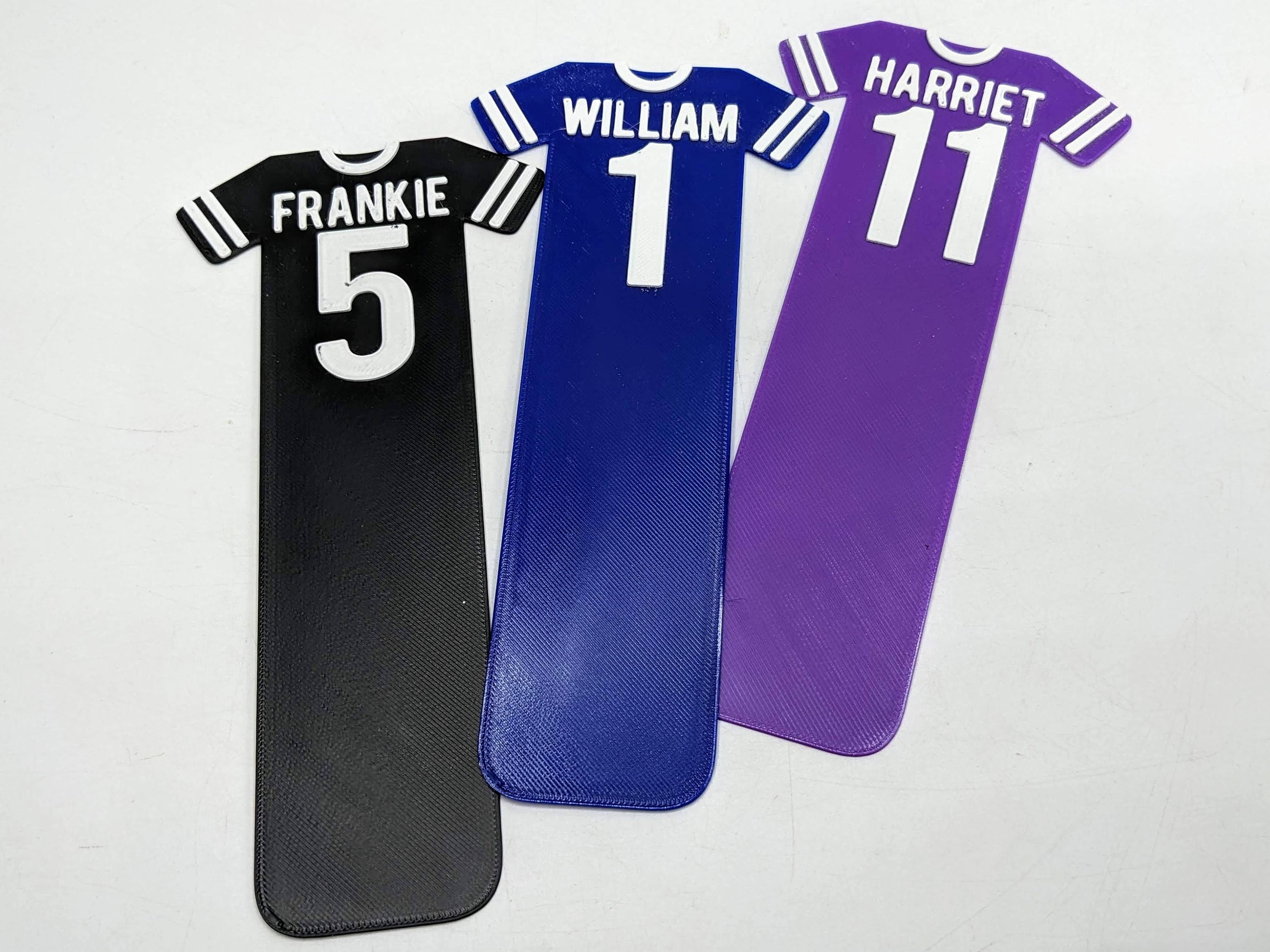 Football Shirt Personalised Bookmark / Soccer Gift / Football Reading / Football Lover Gift / Soccer Bookmark Gift / Party Bag Filler Gift