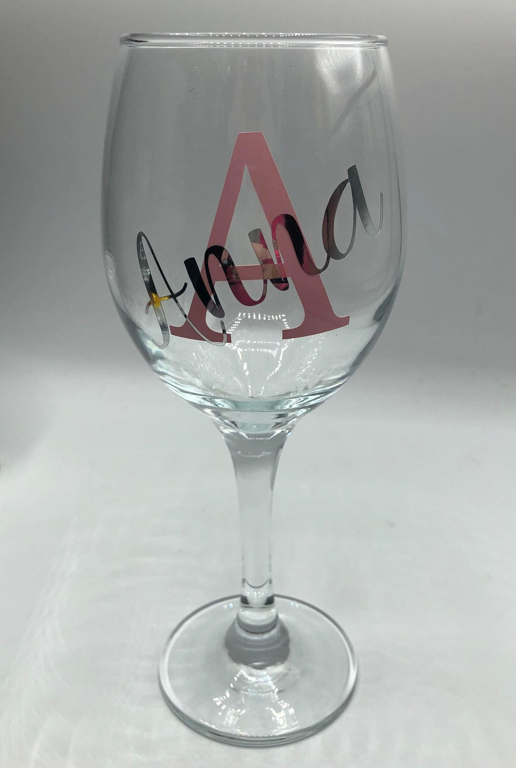 Personalised Glass Initial & Name / Name Glass/Initial, Birthday Gift, Valentines Day Gift, Christmas Gift,  Mothers Day Gift, Teacher Gift