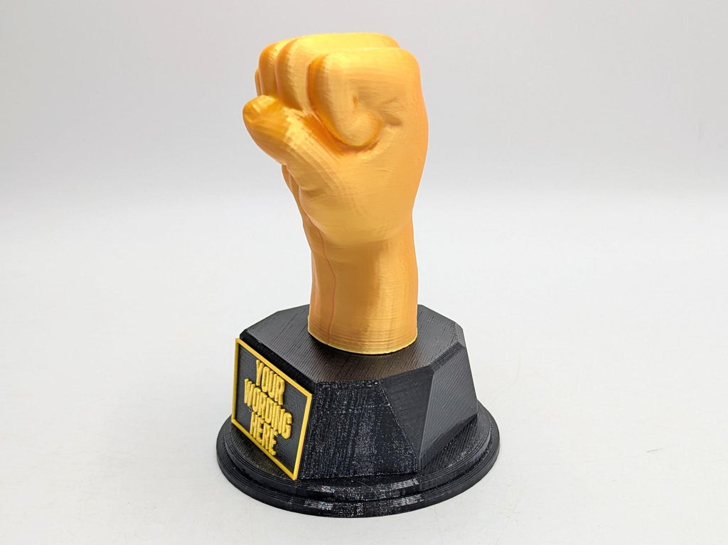 Personalised Fist Trophy / Fist Trophy / Clench Fist Award / Joke Fist Award / Gift for friend Joke Award / Boxer Trophy / Boxing Award Gift
