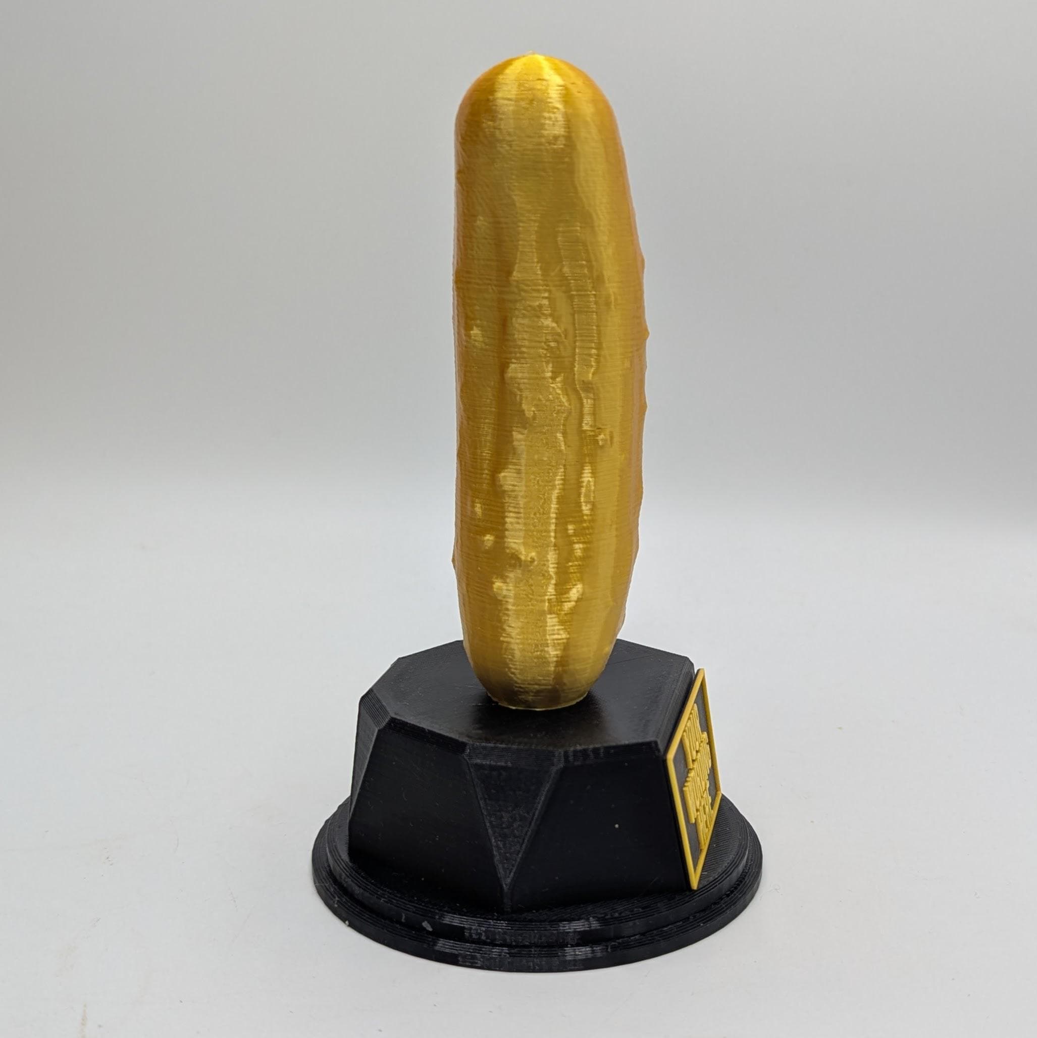 Personalised Gherkin Trophy, Custom Trophy Gift, Gherkin Lover Trophy, Gherkin Award Gift, Pickle Award Trophy, Gherkin Shaped Gift, Gherkin