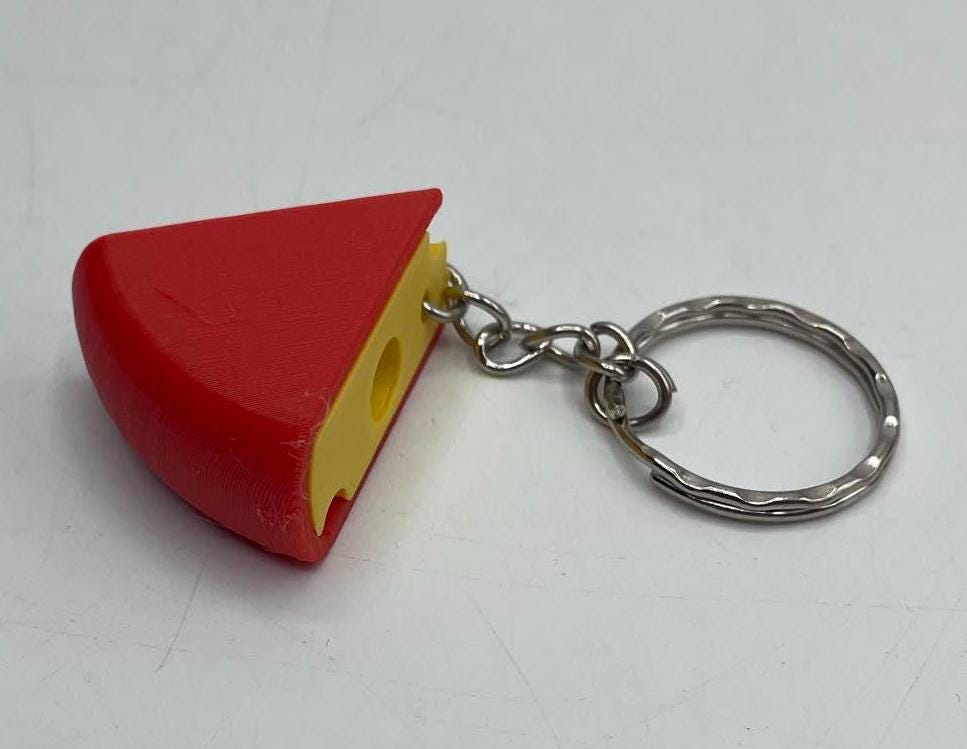 Edam Cheese Keyring, Fun Novelty Cheese Keyring, Cheese Charm, Cheese Lovers Gift, Cheese Keychain, Cheese Keyring, Cheese Gift, Cheesy