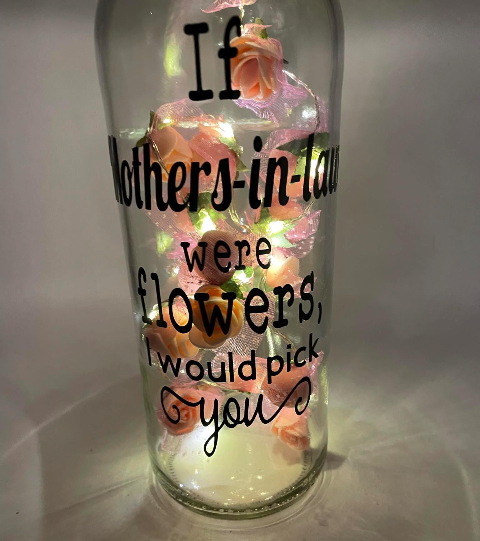 Mother in Law Roses Light Bottle, Mother's Day Gift, If Mothers were flowers Gift, Mum Christmas Gift, Gift for Mum Birthday, Mum Christmas