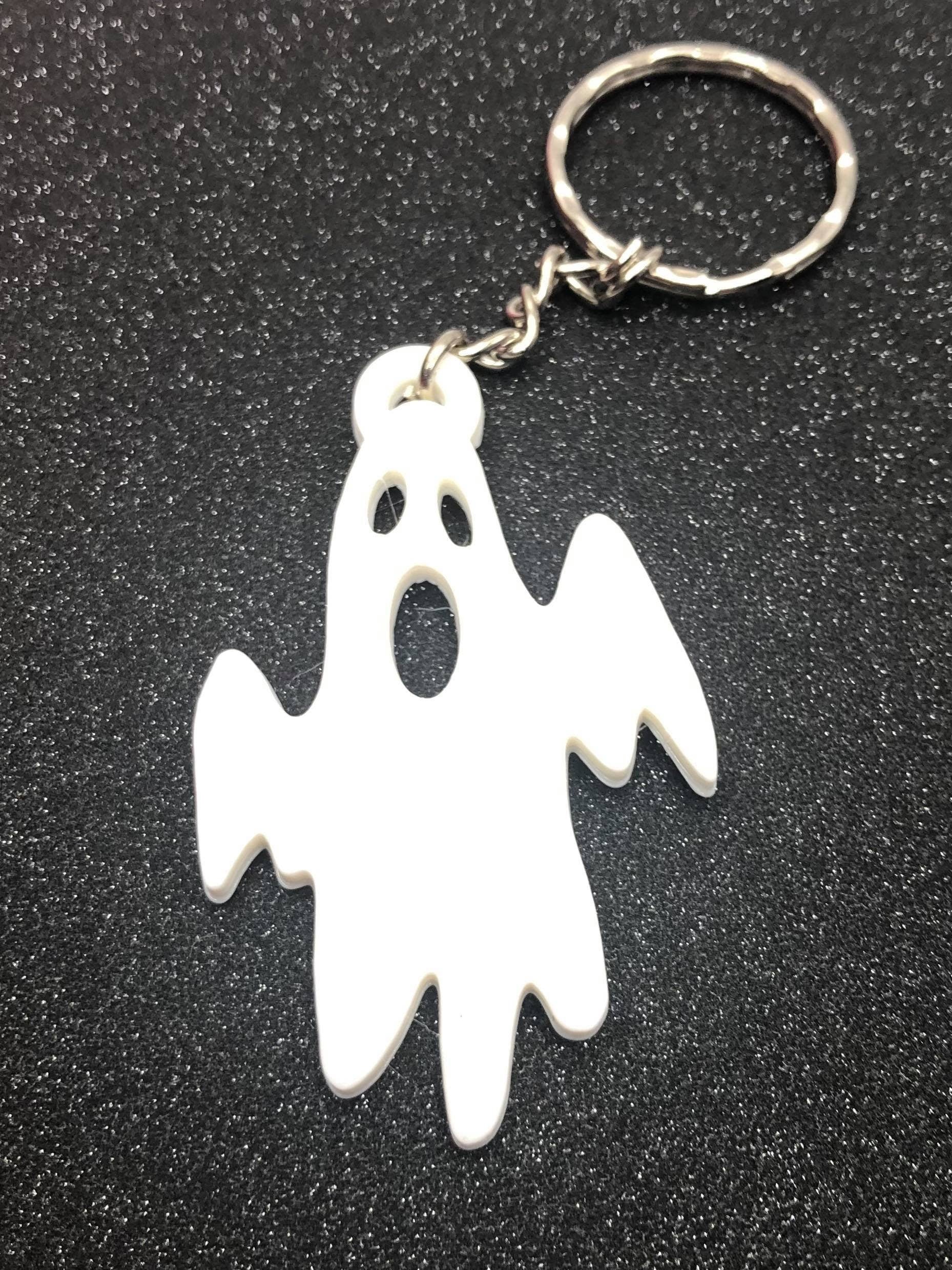 Ghost Keyring, Ghost Halloween Party, Ghost Bag Tag, Halloween Party Gift, Ghost Shaped Gift, Ghost Keychain, Ghost Lover Gift, Halloween