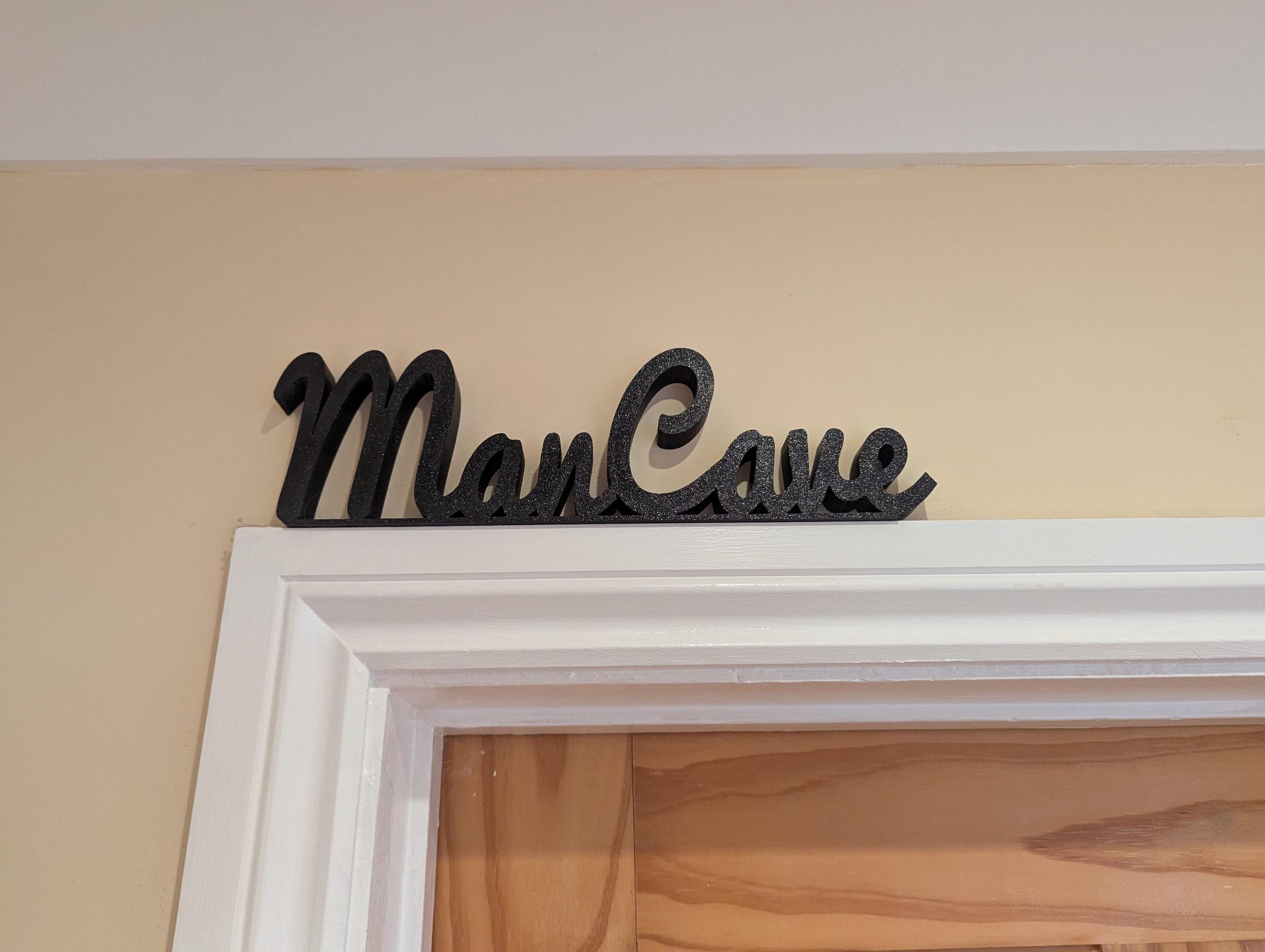 Man Cave Door Sign, Man Cave Room Sign, Custom Door Sign, Door Topper, Home Decor,  Dad Shed Sign, Door Frame Art, Man Shed Sign, Funny Sign
