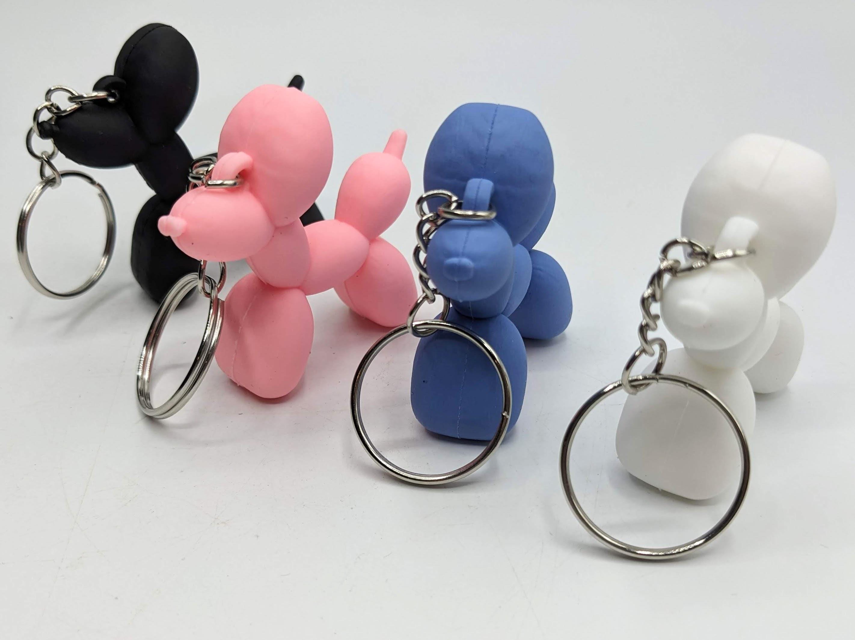 Rubber Dog Keyring / Dog Keyring / Rubber Dog Keychain / Dog Lover Keychain / Party Bag Filler / Puppy Keyring / Puppy Keychain / Dog Walker