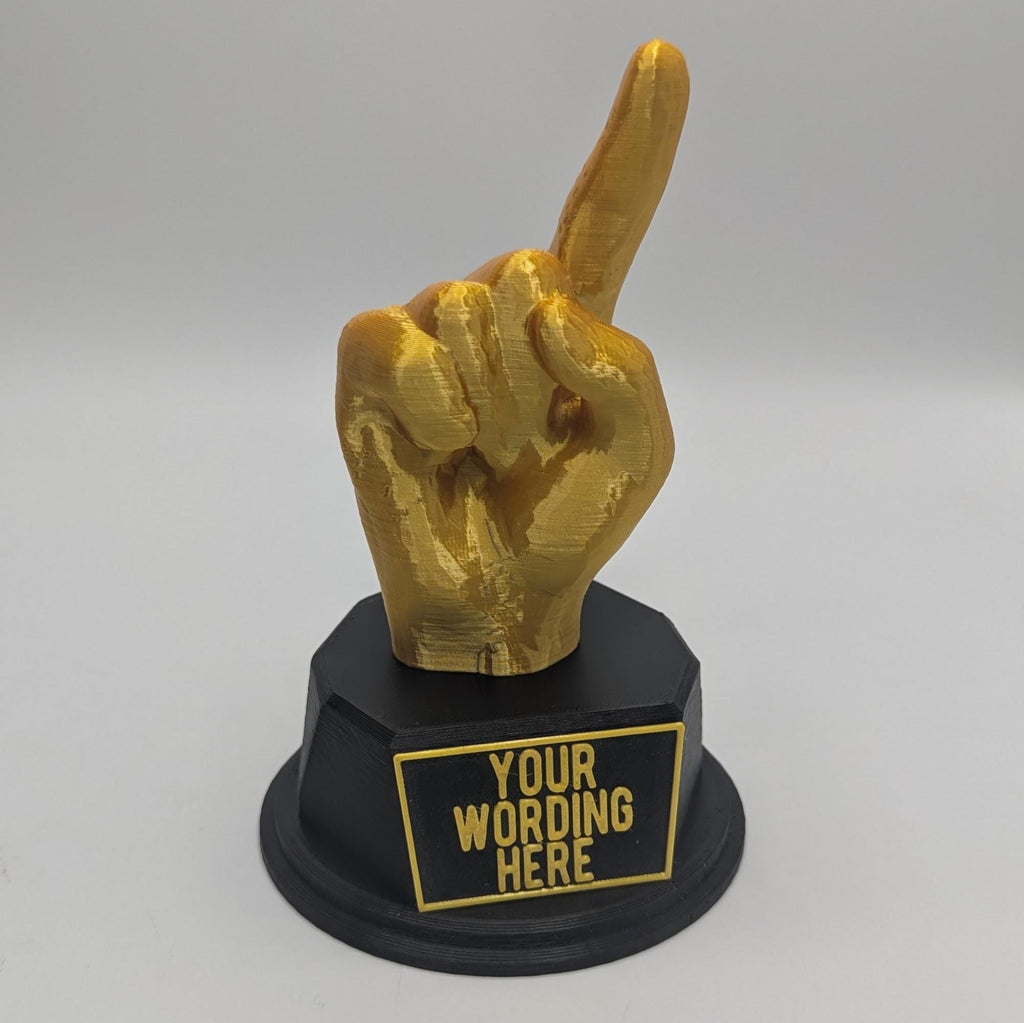 Personalised Pointy Finger Trophy, Finger Trophy, Index Finger Trophy, Joke Finger, Pointing Trophy, Office Award, Gift to friend Joke Award