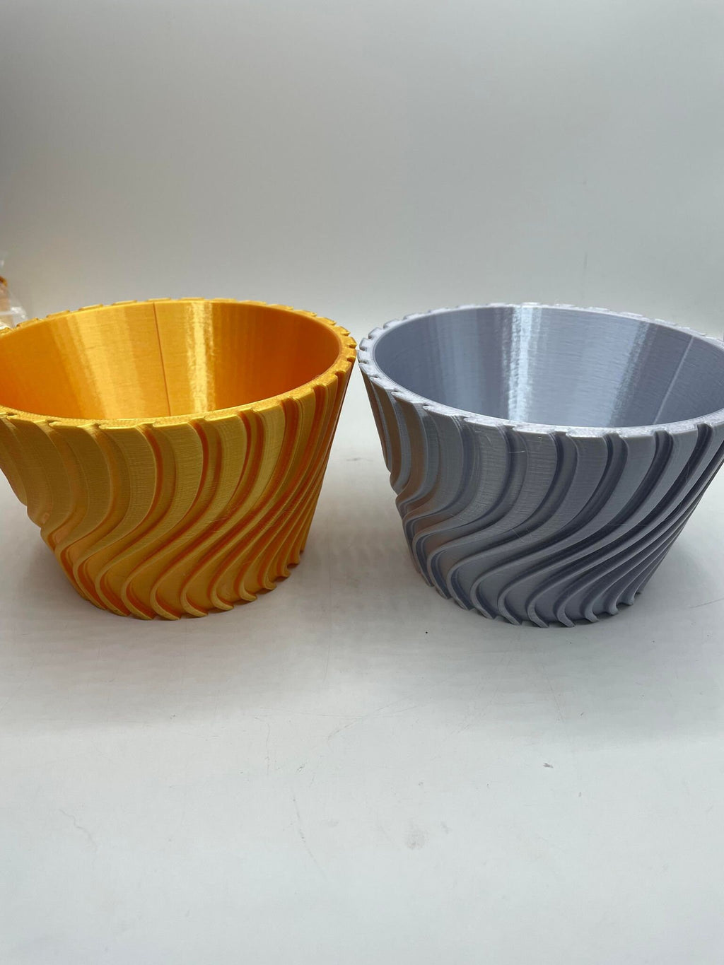 Modern Twisted Plant Pot, Multicoloured Geometric Planter, 3D Printed