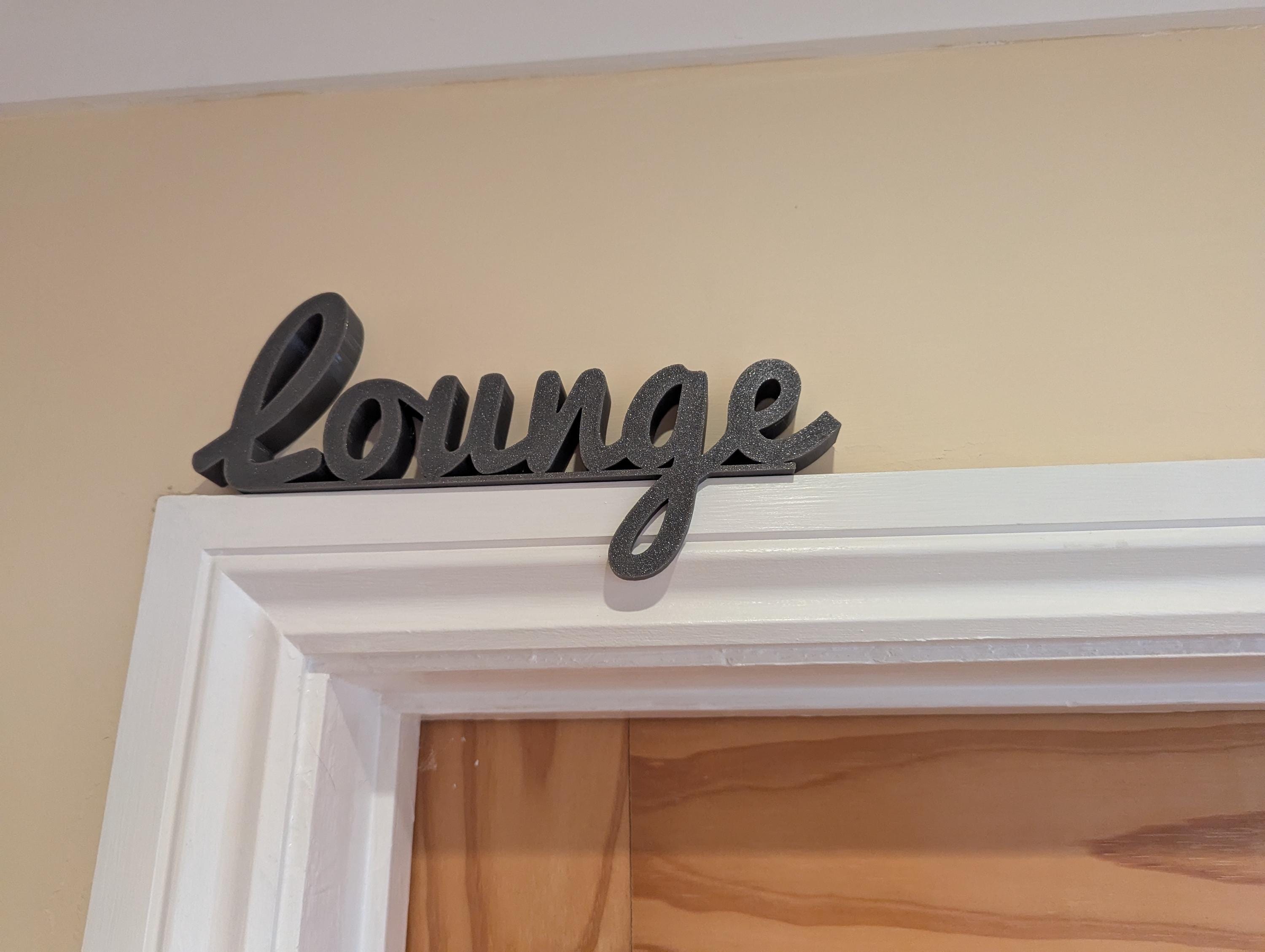Lounge Door Sign, Home Lounge Door Sign, Room Door Sign, Door Topper, Custom Door Sign, Lounge Sign, Front Room Door Sign, Living Room Sign