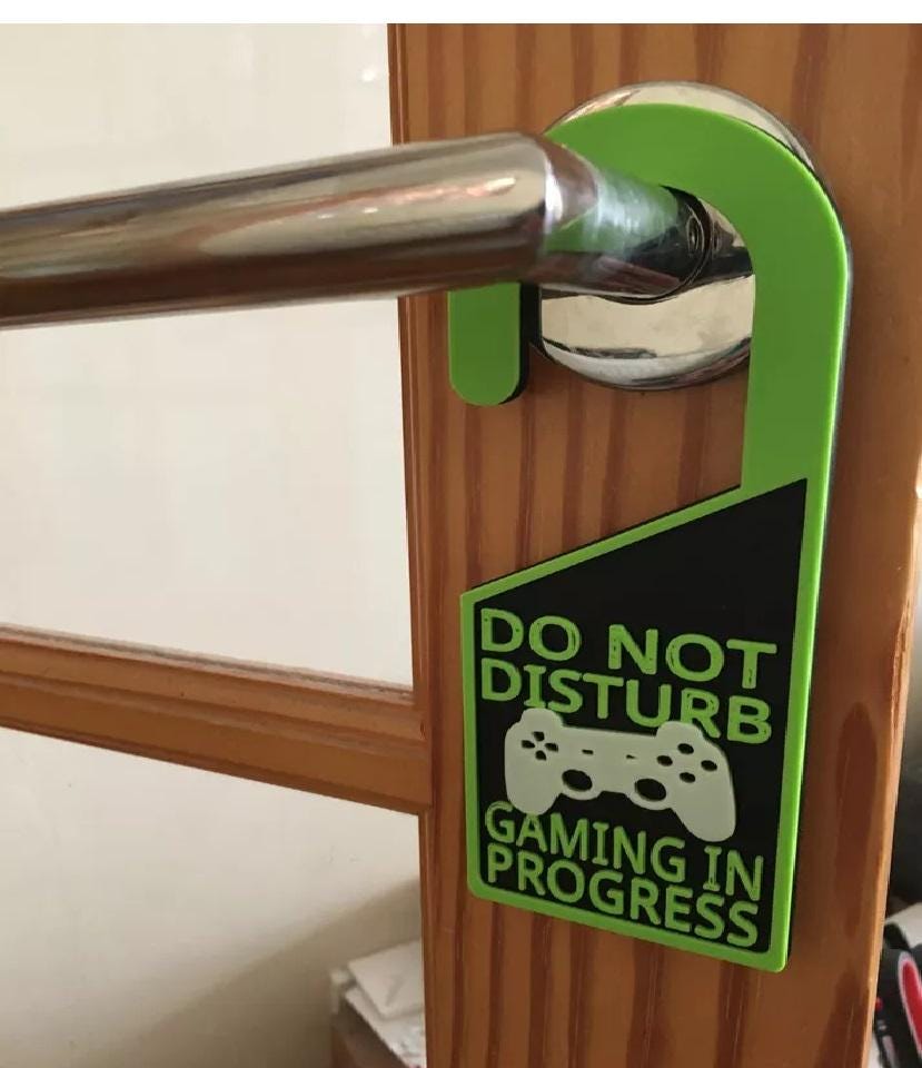 Gaming Do Not Disturb Door Sign / Gamer Do Not Disturb Sign / Gaming in Progress Sign / Do Not Disturb Gaming in Process / Gaming Room Decor