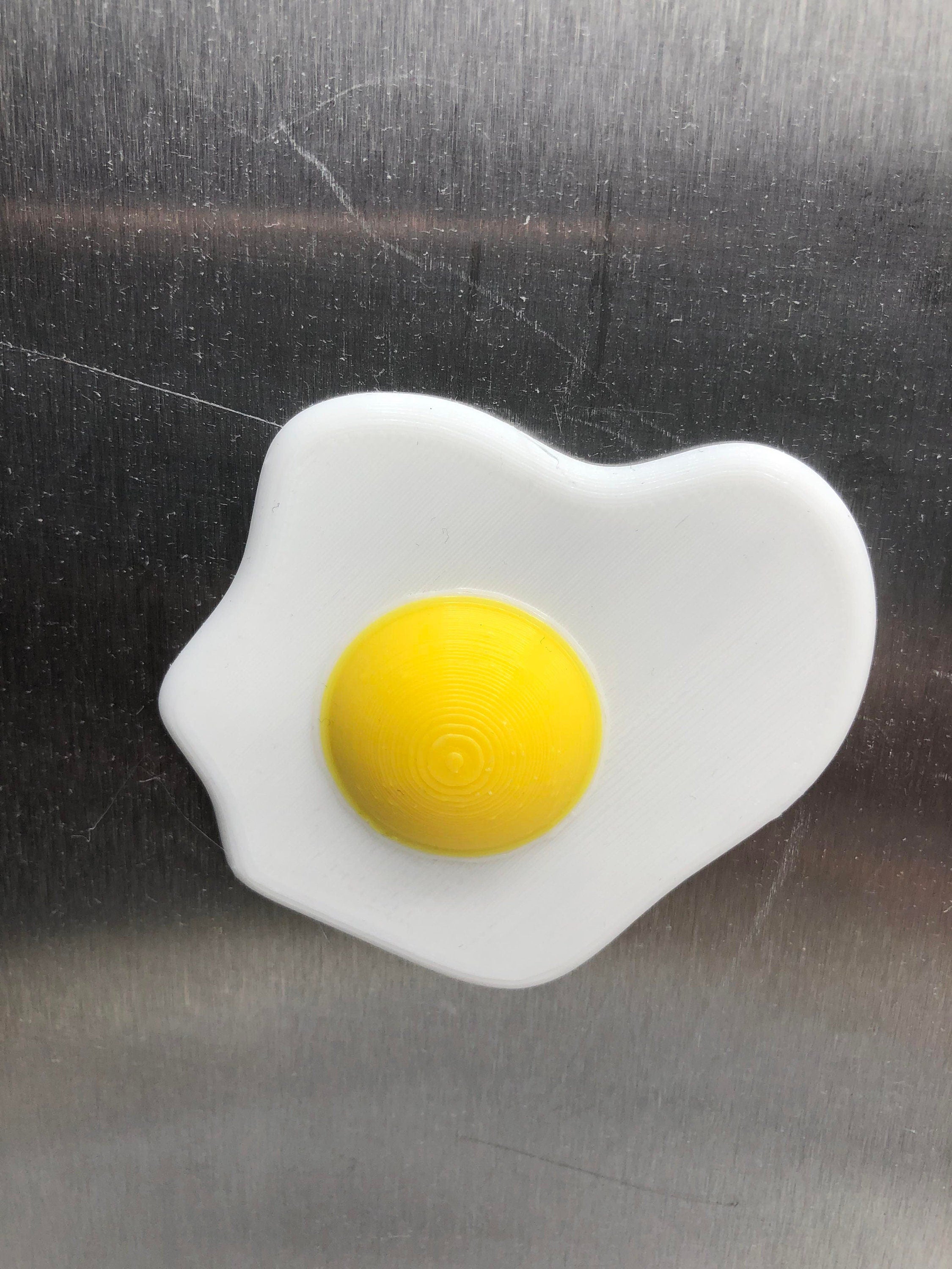 Fried Egg Shaped Magnet / Funny Novelty Magnet in the shape of Fried Egg / Egg Lovers Magnet / Magnet in the Shape of a Fried Egg / Magnet