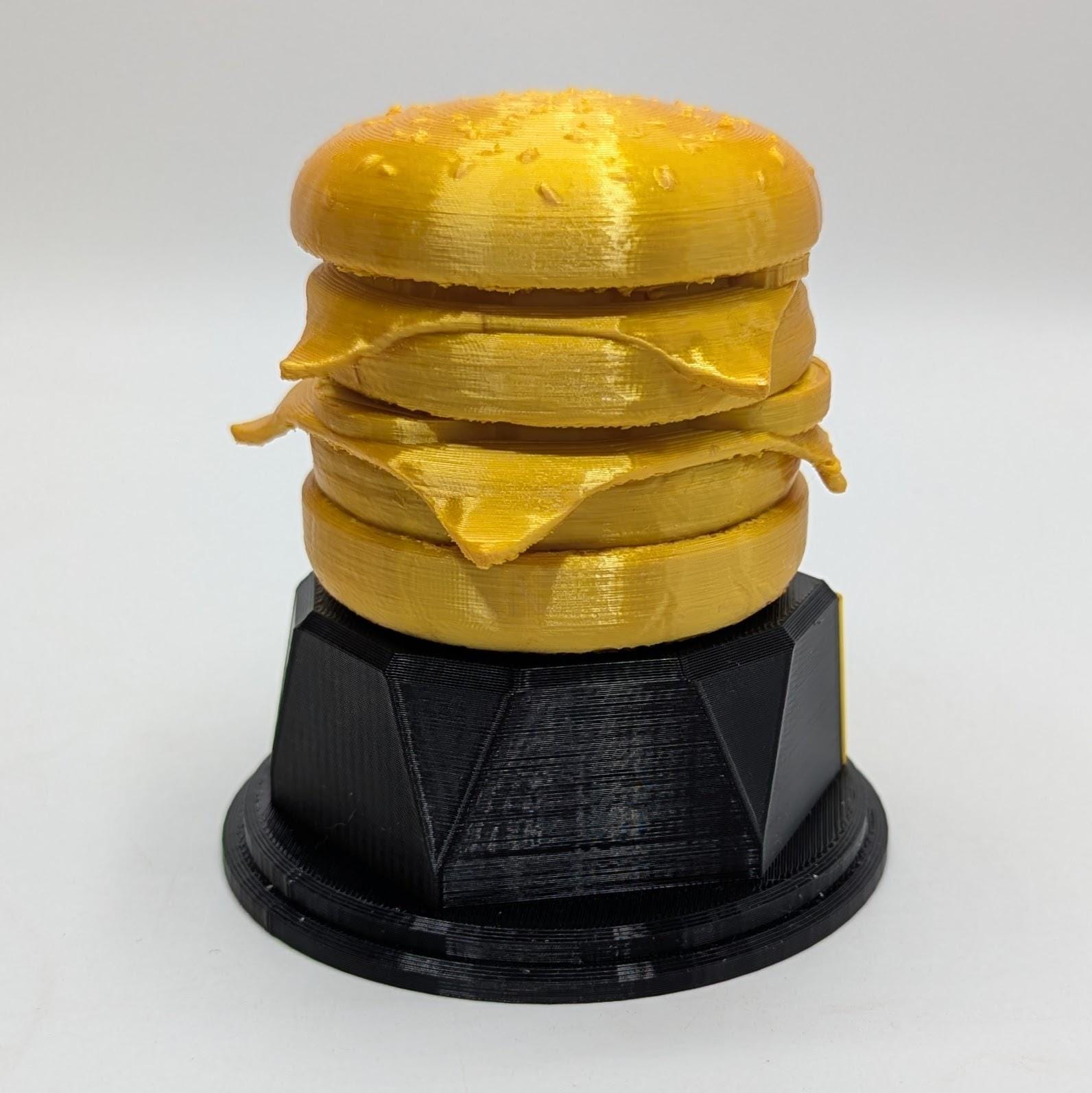 Personalised Burger Trophy, Burger Award Gift, Burger Joke Gift, Custom Trophy Award, Burger Shaped Gift, Biggest Burger Award, Burger Lover