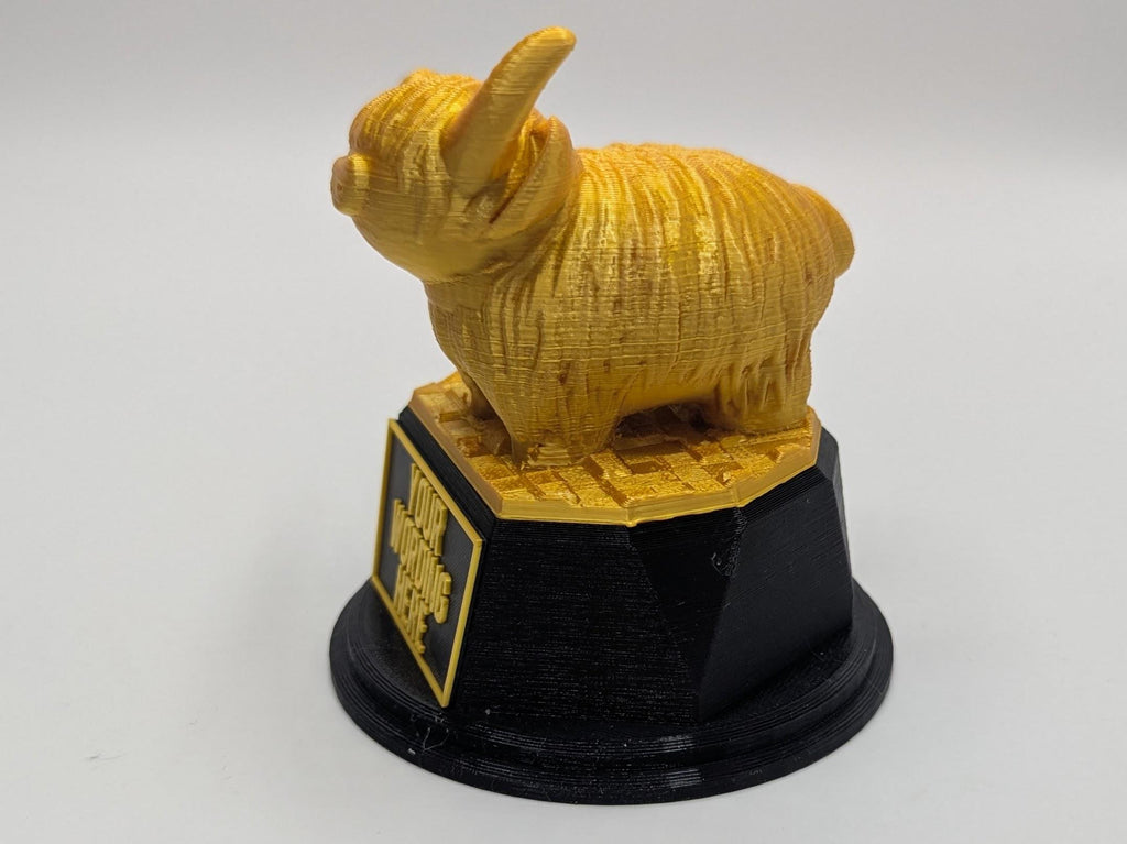 Personalised Highland Cow Trophy, Cow Trophy, Fun Trophy, Farmer Award, Farmer Trophy, Cow Lover Gift, Highland Cow Gift, Cow Keepsake Gift