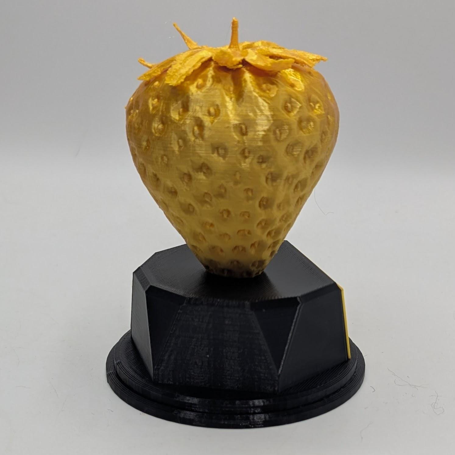 Personalised Strawberry Trophy, Strawberry Fun Trophy, Strawberry Award, Strawberry Lover Gift, Custom Trophy Gift, Strawberry Office Trophy