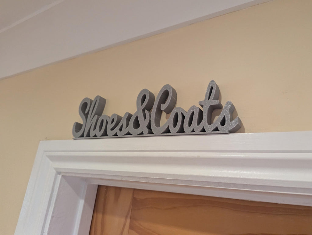 Shoes & Coats Door Sign, Cloakroom Door Sign, Coats Sign, Door Topper, Custom Door Sign, Above Door Sign, Quirky Door Sign, Hallway Sign