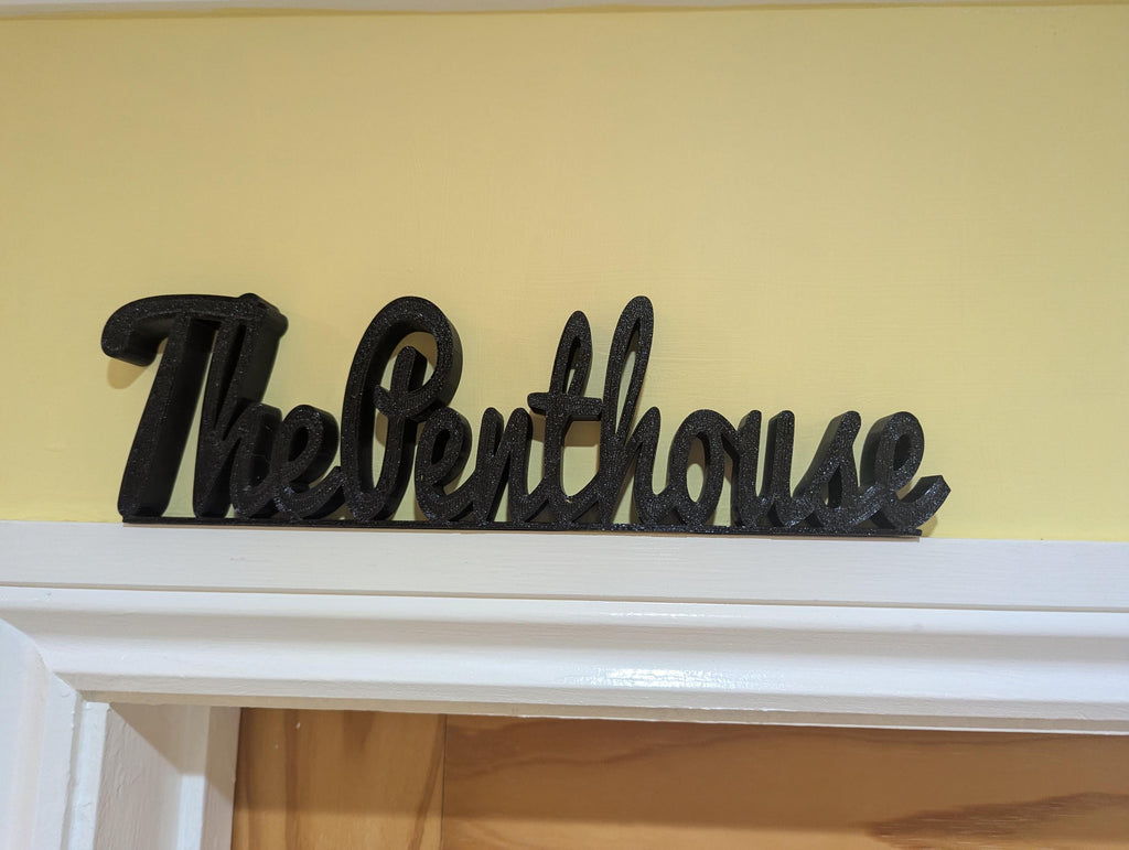 The Penthouse Door Sign, Plaque for Bedroom, Custom Door Sign, Door Topper, The Penthouse Sign, Above Door Sign, The Penthouse Above Door