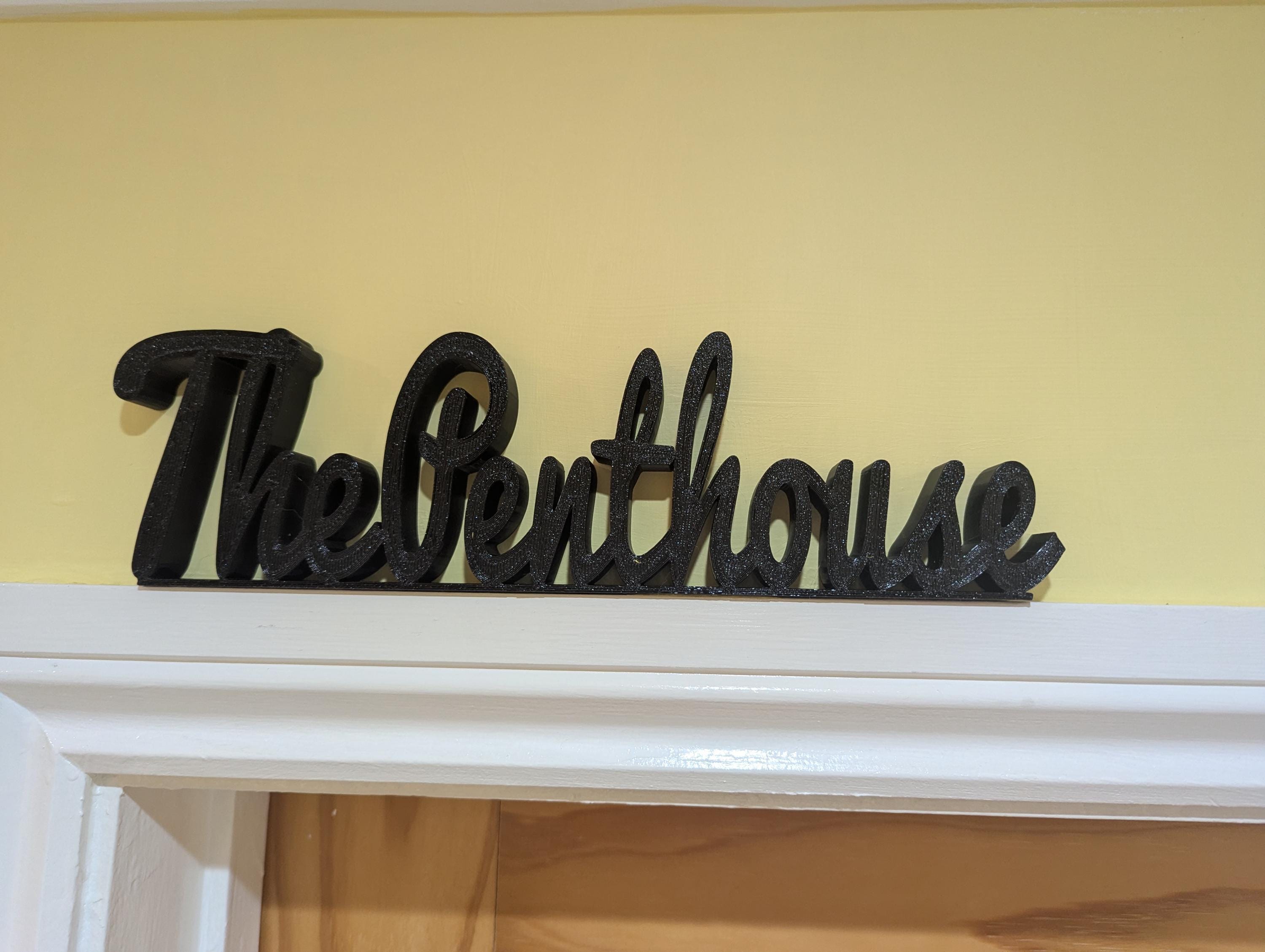 The Penthouse Door Sign, Plaque for Bedroom, Custom Door Sign, Door Topper, The Penthouse Sign, Above Door Sign, The Penthouse Above Door
