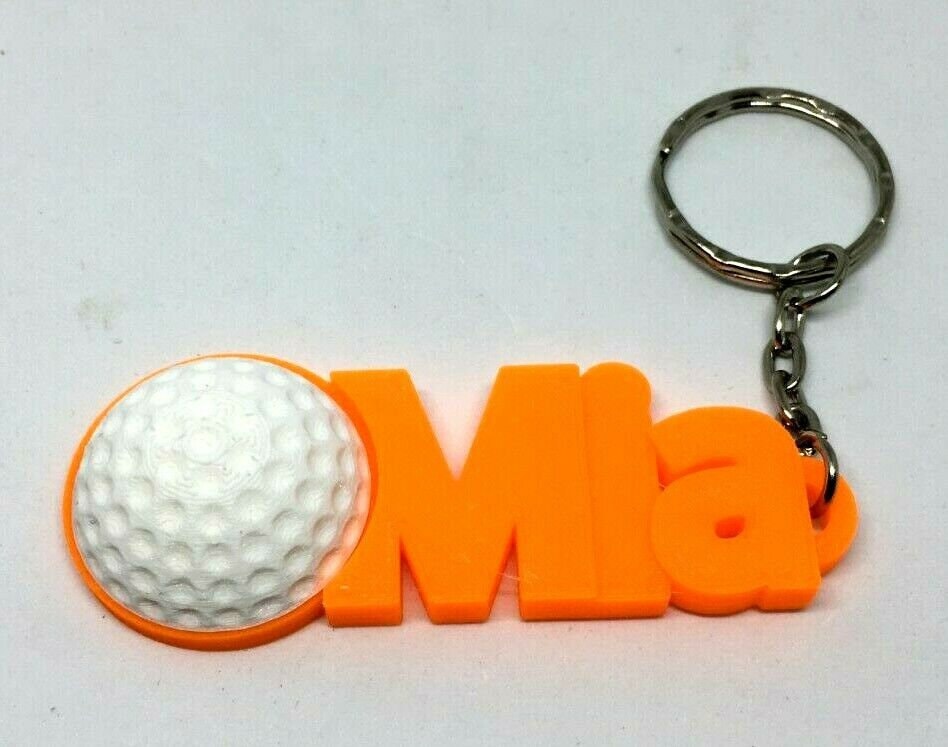 Personalised Golf Keyring, Custom Golf Gift, Golfer Gift Keyring, Golf Bag Keyring Name, Golfing Gift, Gift for Golf Lover, Under 5 Pounds