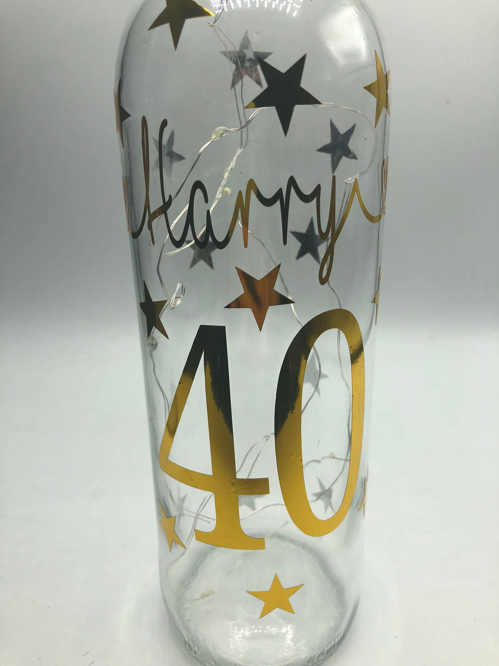 Personalised Light up Bottle, Milestone Birthday, 18th Birthday, 21st Birthday, 30th Birthday, 40th Birthday, 50th Birthday, For Her / Him