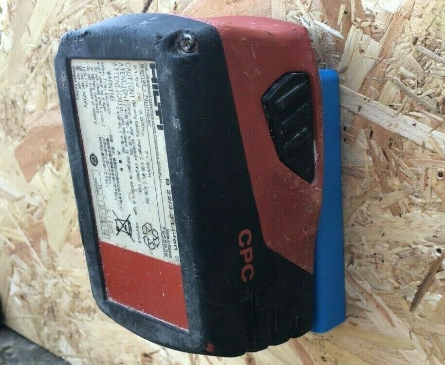 Battery Wall Mount for Hilti B22 22v or B36 36v Batteries / Undershelf Mount x1 / Hilti Battery Wall Mount / Battery Mount Storage for Hilti