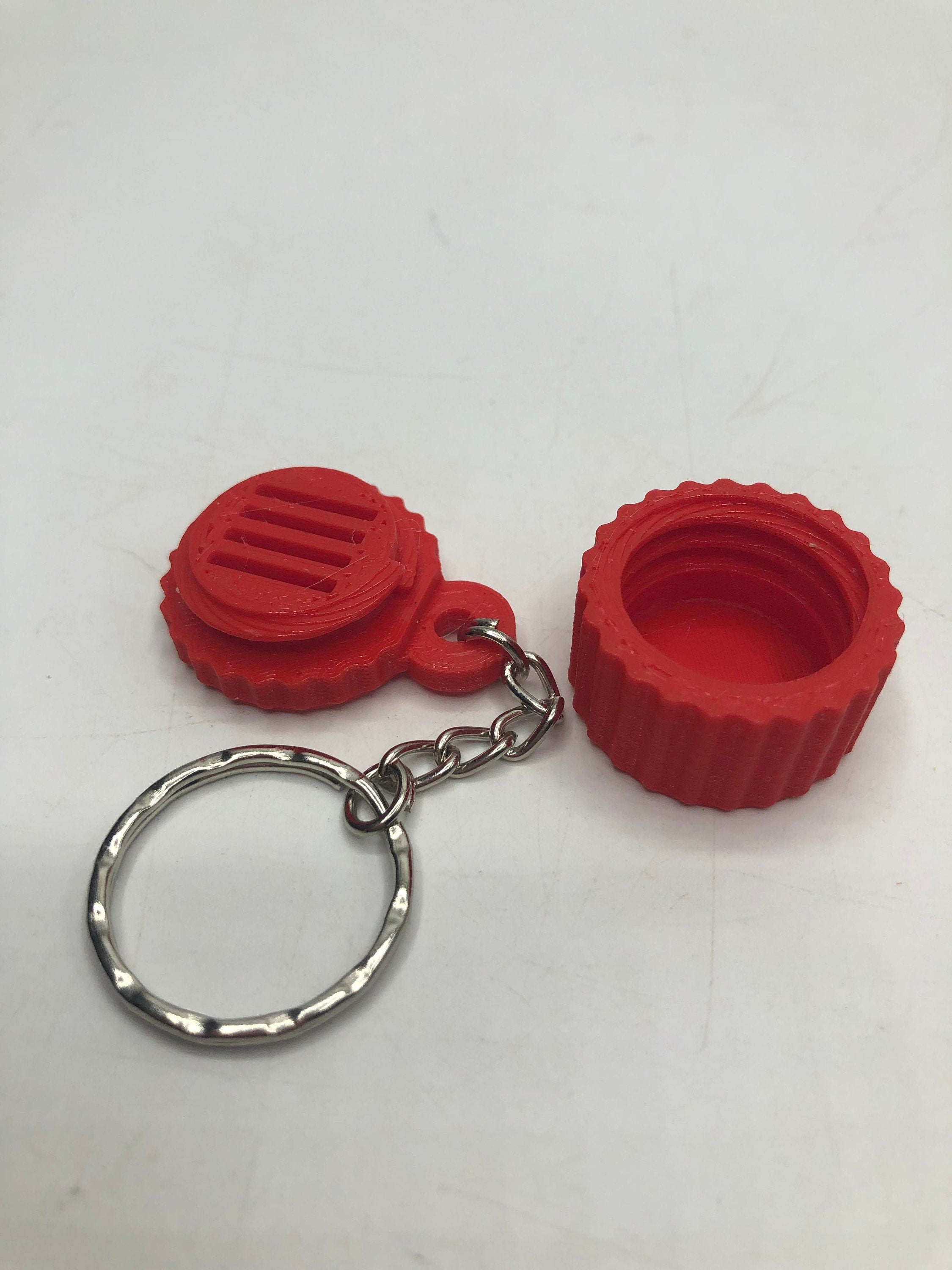 Micro SD Holder Keyring / Mini SD Card or Micro SIM Card Holder Keyring / Holds 4 Cards (Qty1) / Sd Memory Card Holder / Memory Card Keyring