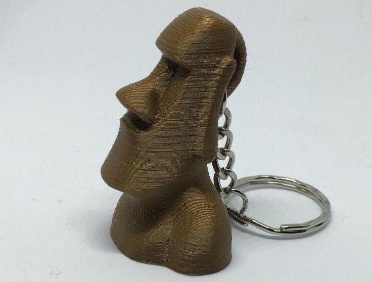 Moai Statue Head Keyring / Easter Island Keyring / Moai Shape Keyring / Statue Head Keyring / Statue Head Bag Tag / Moai Shape Bag Tag