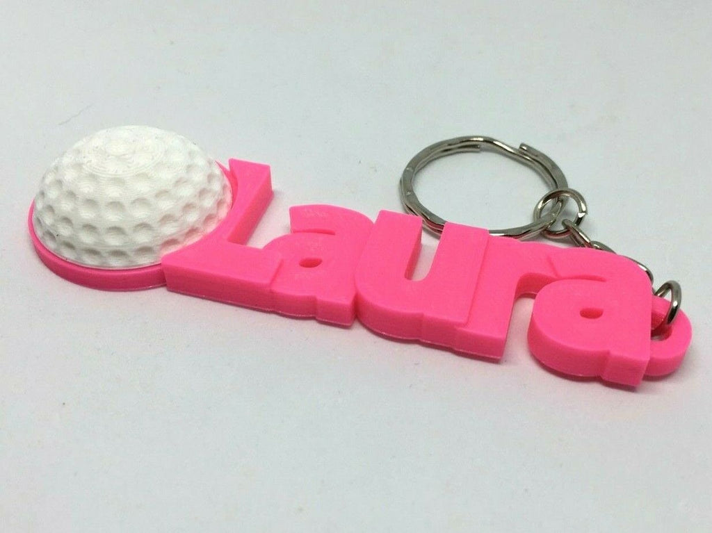 Personalised Golf Keyring, Custom Golf Gift, Golfer Gift Keyring, Golf Bag Keyring Name, Golfing Gift, Gift for Golf Lover, Under 5 Pounds