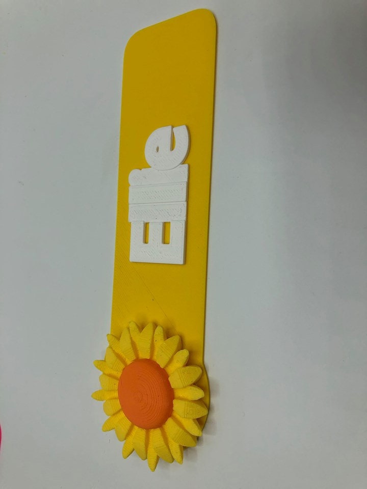 Personalised Sunflower Bookmark, Sunflower Bookmark, Flower Bookmark, Gift for Flower Lover, Flower Party Bag Filler, Sunflower Birthday