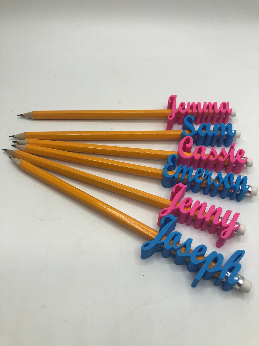 Personalised Script Pencil Topper / Party Bag Filler / Gift for Teachers / Gift for Office Staff / Under 5 Pound / Pencil Topper with Pencil