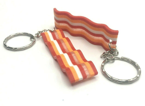 Bacon Keyring / An Ode to Bacon Keychain / Bacon Lovers Bag Tag Charm / Novelty Food Keyring / Meat Keychain / Bacon Bag Tag / Bacon Gift