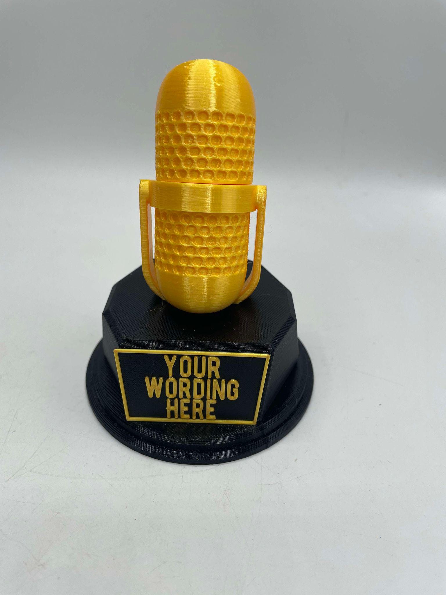 Personalised Microphone Trophy / Karaoke Trophy / Singing Trophy / Microphone Gift / Singing Award / Fun Microphone Award / Singing Fun Gift