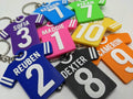 Personalised Football Shirt Keyring / Soccer Keyring / Football Party Bag Fillers / Football Team Bag Tags / Football Gift / Football Favour