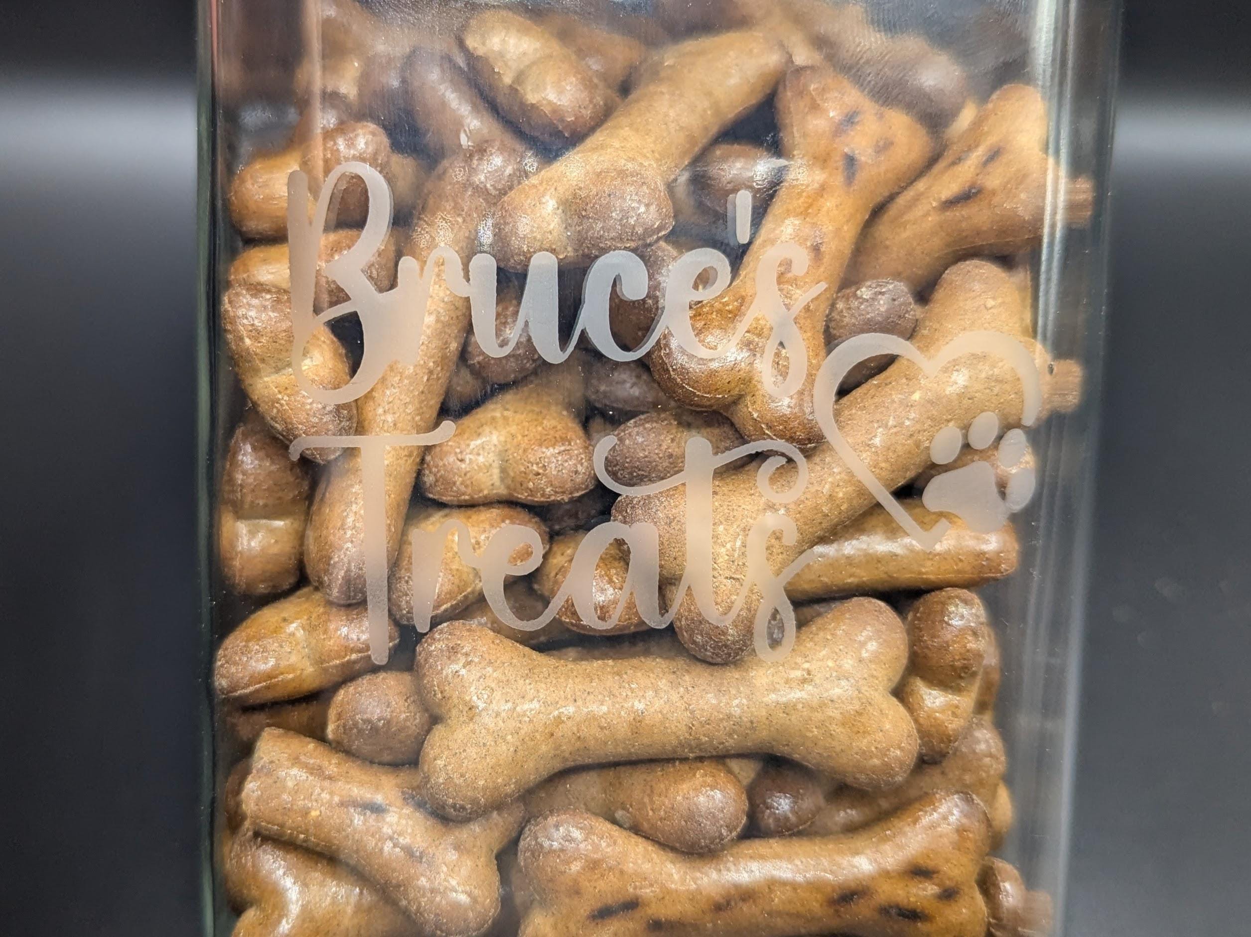 Personalised Dog Treat Jar, Etched Dog Treat Jar, New Puppy Treat Jar, Puppy Pack Treat Jar, Gift for Dog Owner, Dog Treat Storage, Dog Gift