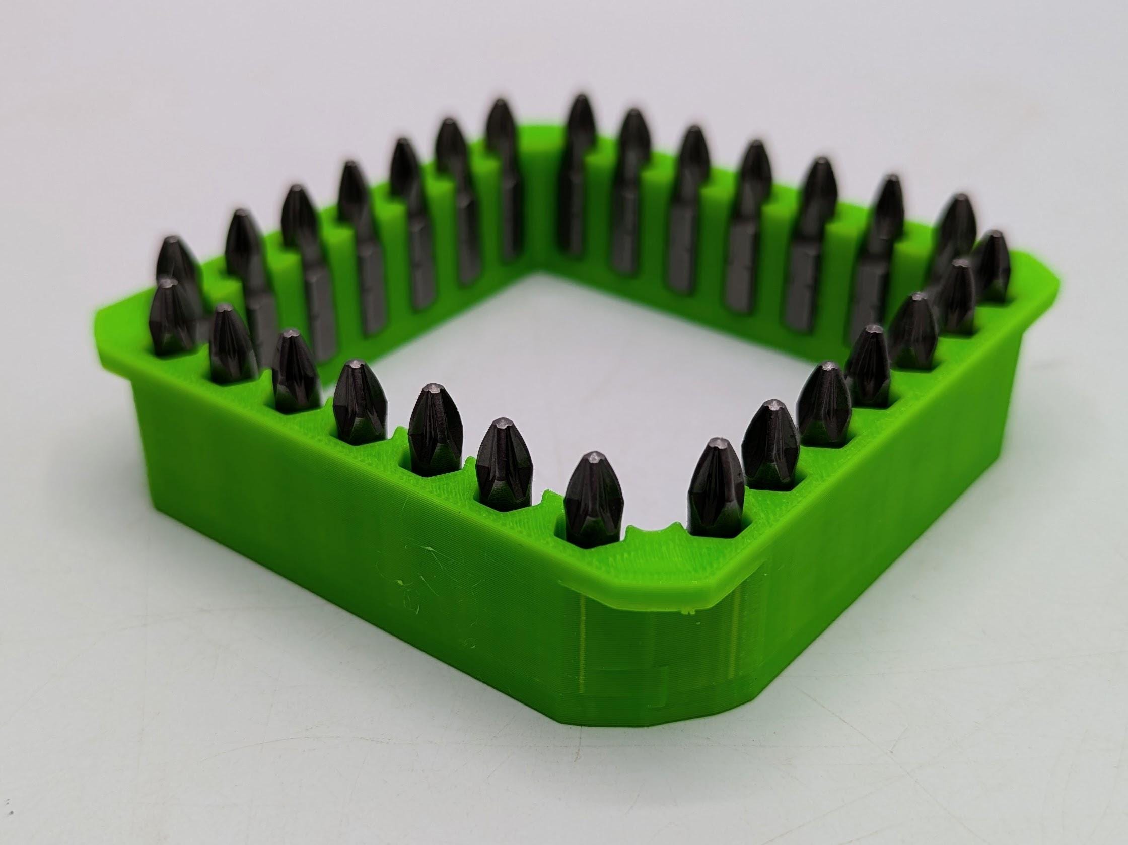 28 Hex Bit Holder Space Saving for Milwaukee Packout Organiser Case Containers, 25mm 1/4 Inch Hex Bit Holder for Packout Storage Container