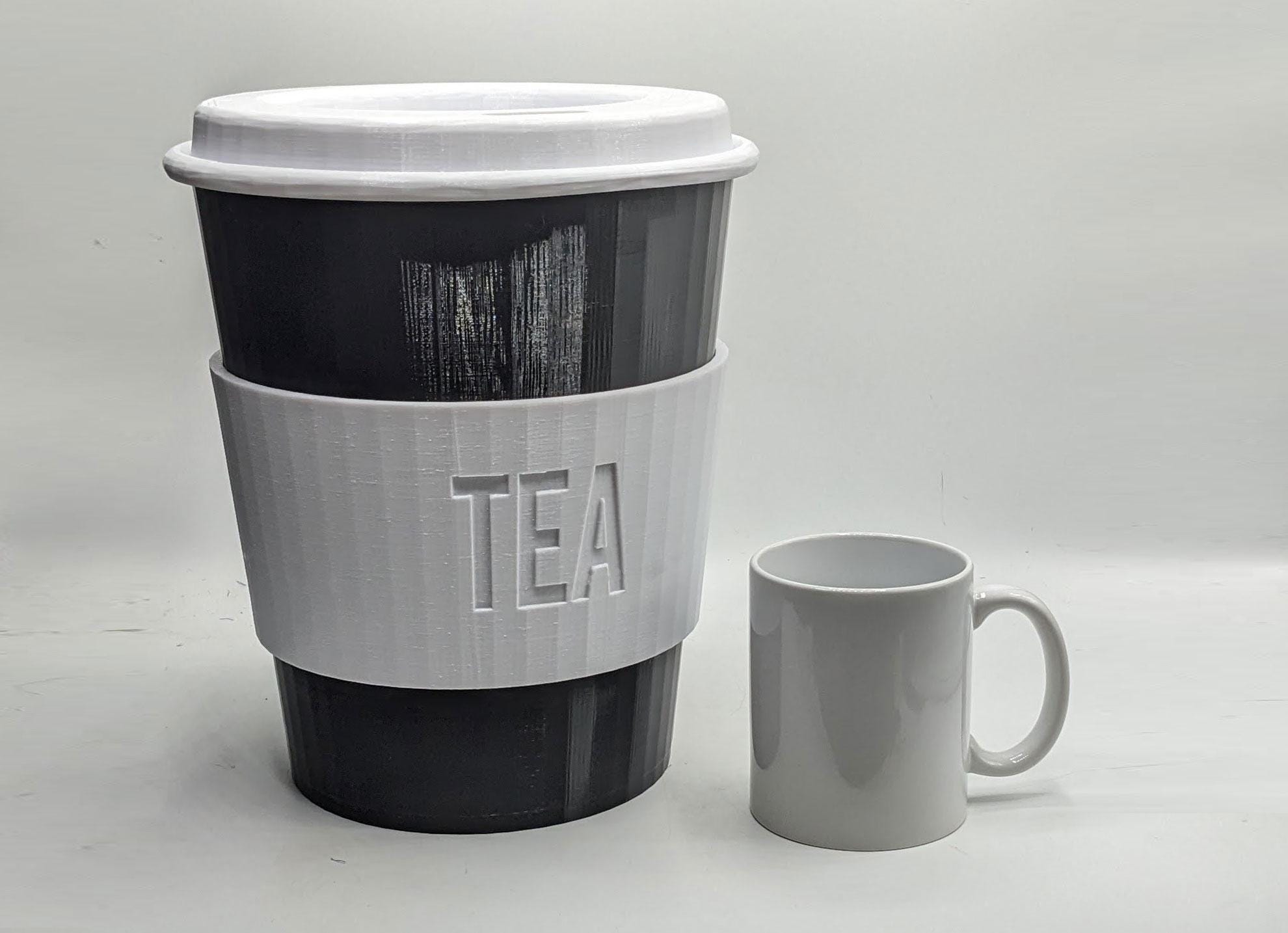 Giant Coffee Cup / Giant Tea Cup / Paper Coffee Style Cup / Coffee Shop Tips Pot / Tea Bag Tub / Perfect for Coffee Shops/Trucks / Moneybox