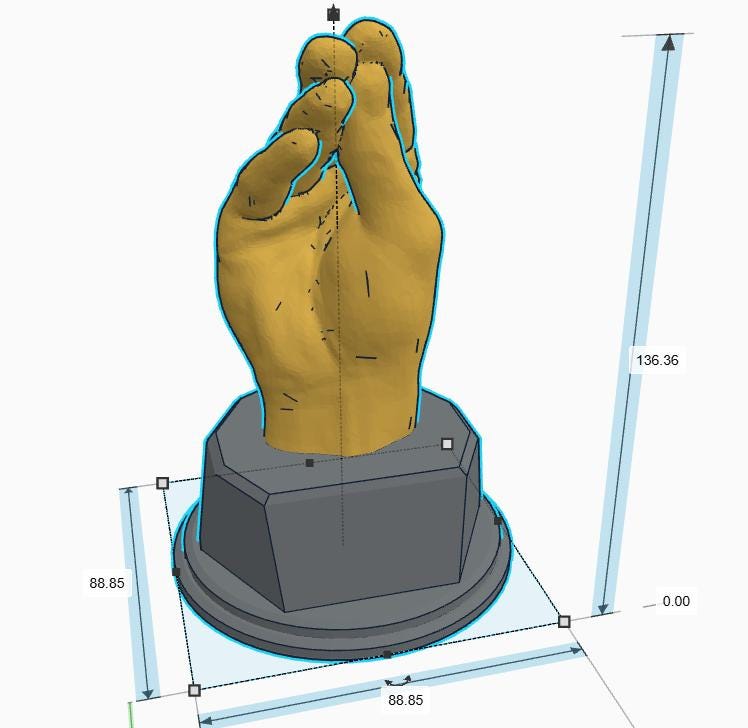 Personalised Italian Hand Gesture Trophy, Hand Gesture Trophy, Custom Trophy, Golden Award, Hand Gesture Award, Funny Trophy, Office Trophy