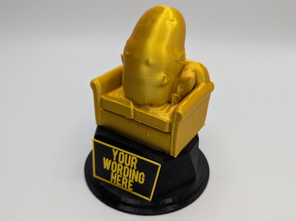 Personalised Couch Potato Trophy, Potato Trophy, Fun Office Award, Couch Potato Award,  Custom Trophy Gift, Couch Potato Gift, Potato Award