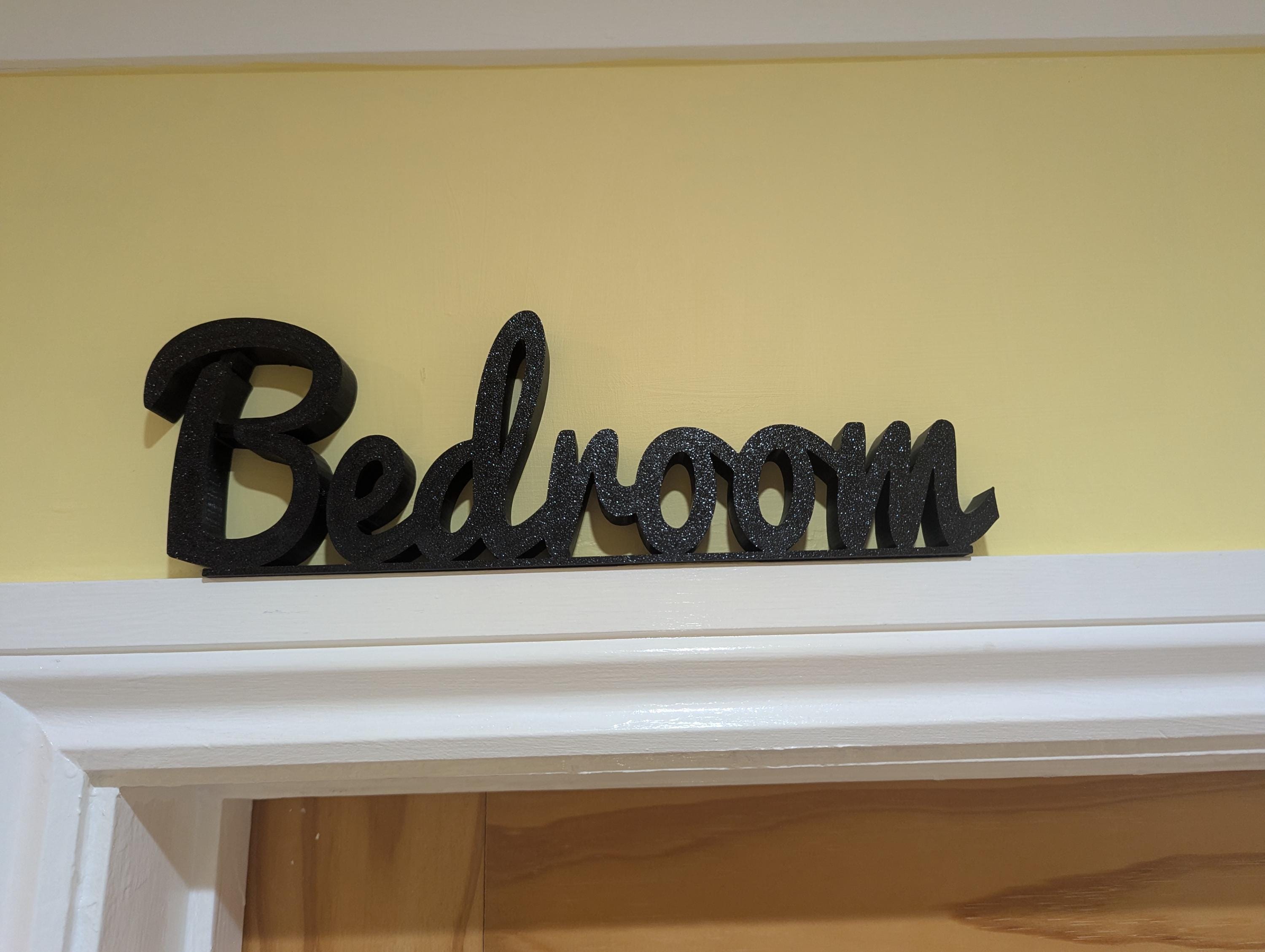 Bedroom Door Sign, Plaque for Bedroom, Custom Door Sign, Door Topper, Bedroom Sign, Above Door Sign, Bedroom Above Door Sign, Bedroom Label