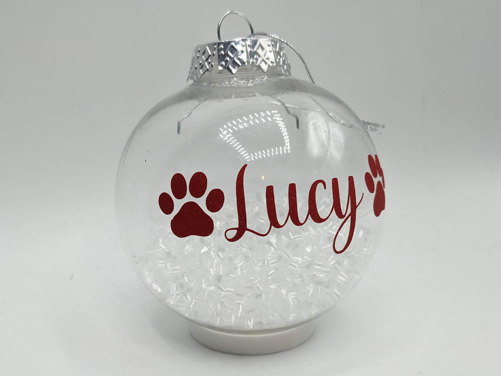 Personalised Pet Paw Bauble / Paw Print / Pet Memorial Bauble / Pet Personalised Decoration / Dog Bauble / Personalised Christmas Gift / Cat