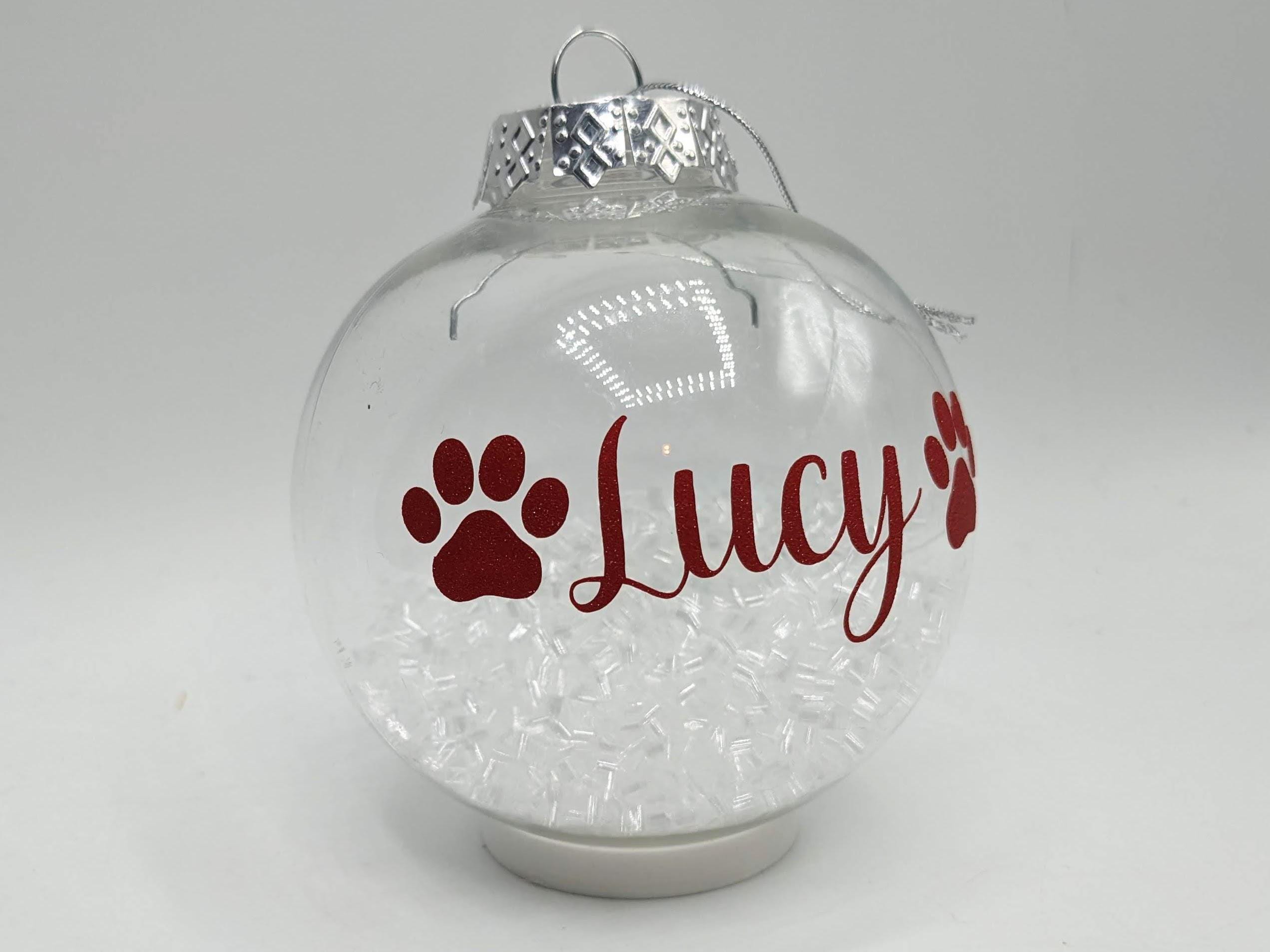 Personalised Pet Paw Bauble / Paw Print / Pet Memorial Bauble / Pet Personalised Decoration / Dog Bauble / Personalised Christmas Gift / Cat