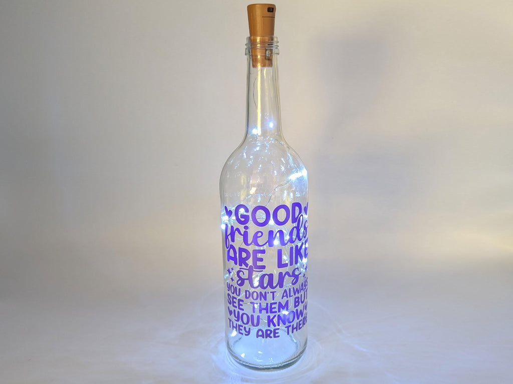 Friends Light Up Bottle, Best Friend Gift, Gift for Friend for Birthday, Friend Keepsake, Special Present for Friend, Special Friend Gift