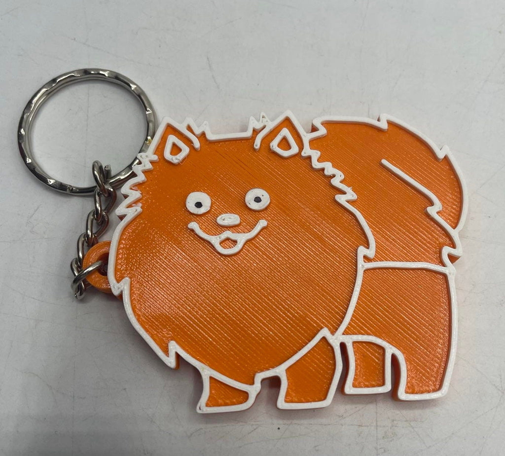 Pomeranian Dog Keyring / Pomeranian Gift Keyring / Pomeranian Bag Tag Gift / Pomeranian Shaped Keyring / Pomeranian Lover Gift / Puppy Gift