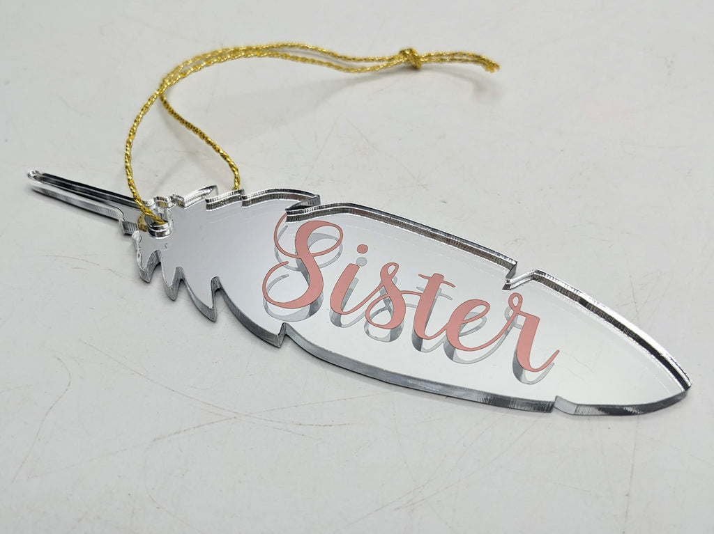 Personalised Feather / Feather Memorial Christmas / Personalised Feather Gift / Tree Personalised Decoration / Feather Personalised Gift